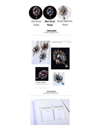 Elegant Retro Baroque Crystal Brooch for Women – Exaggerated Statement Accessory