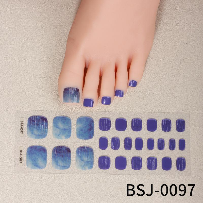 Gel-Maniküre-Sticker, Zehen-Sticker, beleuchtete halbgebackene und halbgehärtete Nagel-Sticker und Fuß-Sticker