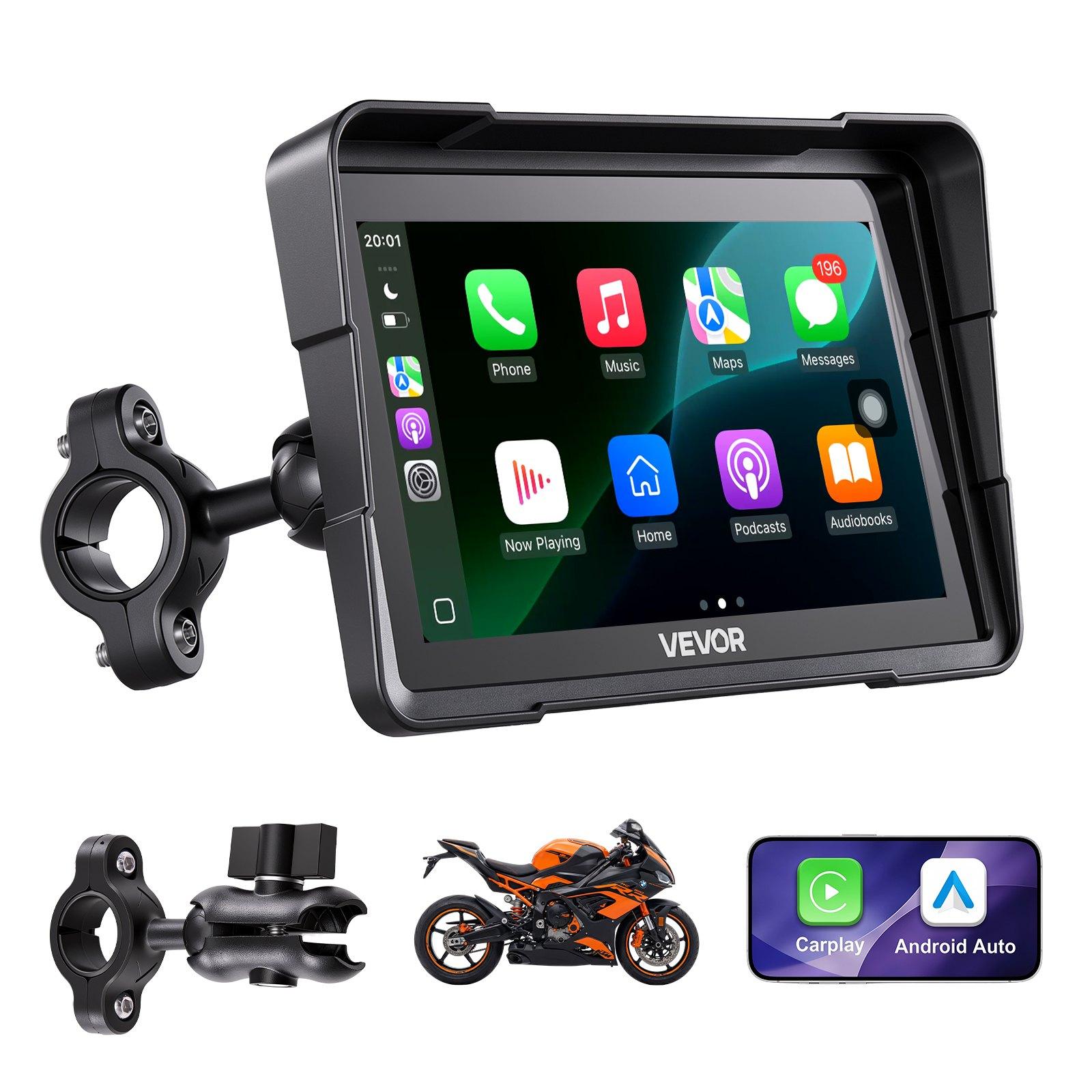 VEVOR 7 Inch Wireless Motorcycle Carplay