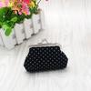 Retro Polka Dot Purse Women Coin Purse, Printing Mini Lightweight Pouch, Pocket Size Compact Storage Kiss Lock for Coins Earrings Hair Ties