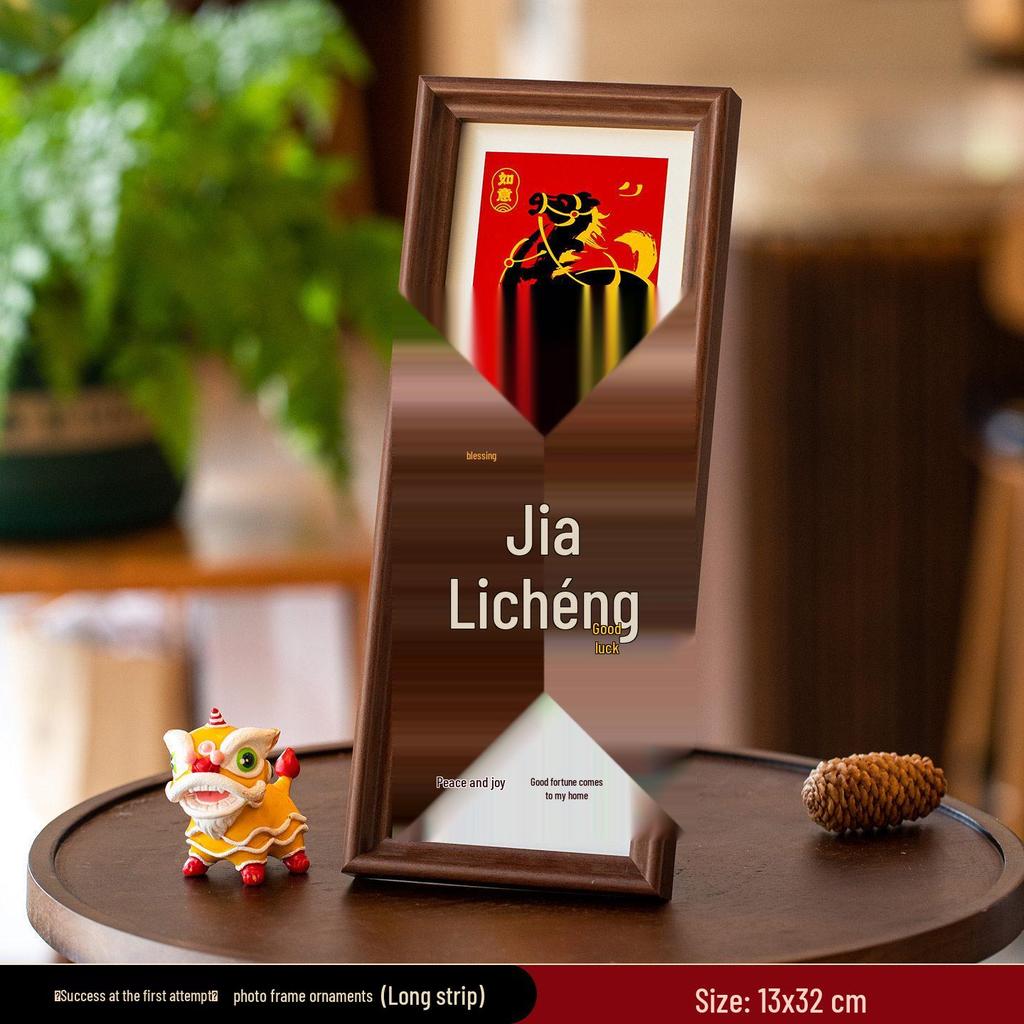 2026 Year of the Horse Photo Frame Ornament for New Year and Spring Festival Décor - Perfect for Living Room and Entryway.