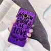 FHNBLJ Love Purple Glitter Newly Arrived Black Cell Phone Case for Samsung A10 20s 71 51 10 S 20 30 40 50 70 A30s Cover