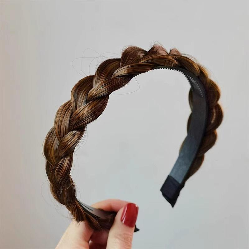 

Парик Обруч для волос Женский Плетение Рыбий хвост Плетеный Твист Коса Искусственные волосы Высокий верх черепа Повязка на голову Нескользящий Фиксатор для волос Новые аксессуары для волос Fish bone braid headband [light brown]]