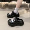 Thick-soled Cute Cartoon Fish Hole Shoes Women's 2025 Spring and Summer Fashion Wear Comfortable Stepping On Shit Bag Head Slippers