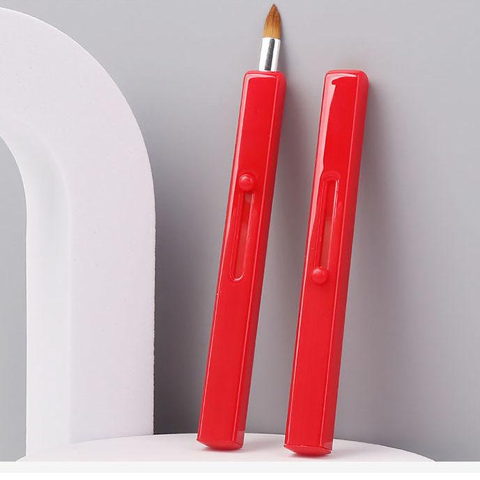 

Aluminum Tube Expandable Double Headed Lip Brush красный