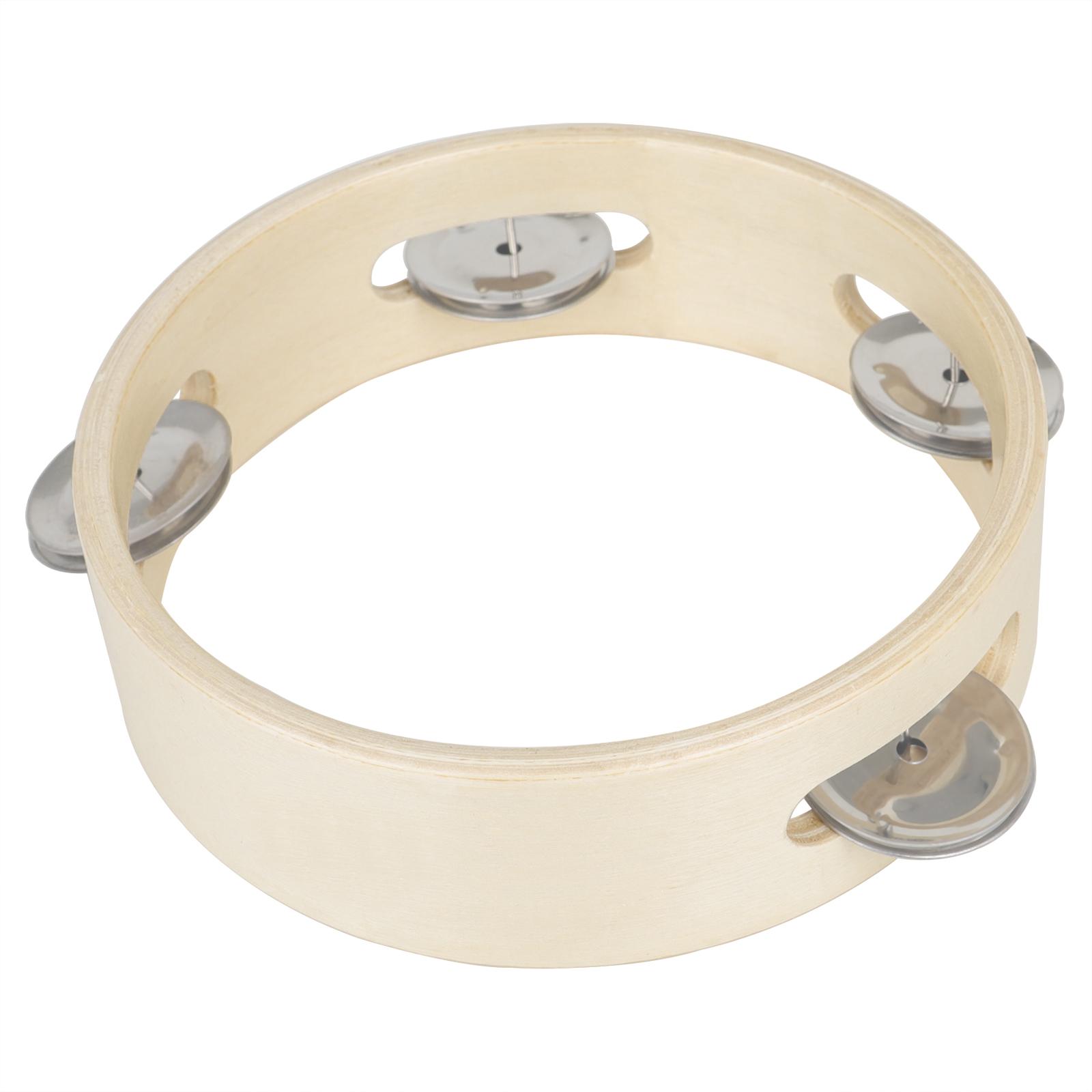 

6-дюймовый бубен с ручкой, металлический колокольчик, деревянная погремушка с шариком, перкуссионный ручной колокольчик, игра для вечеринок, детская игрушка, музыкальный инструмент, детский подарок