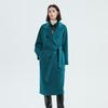 LANCY Women's Pure Wool French Style Midi Coat