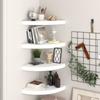VidaXL Floating Corner Shelves 4 Pcs White 35x35x3.8 Cm MDF