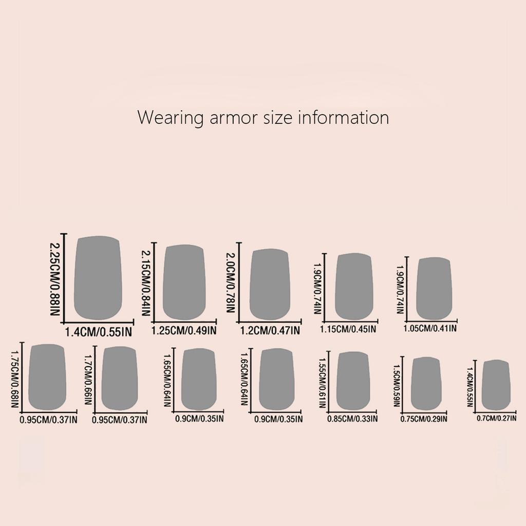 24pcs Elegant Press On Nail Salon Quality Glossy Finish Lightweight and Comfortable False Nail Manicure Nail Accesories