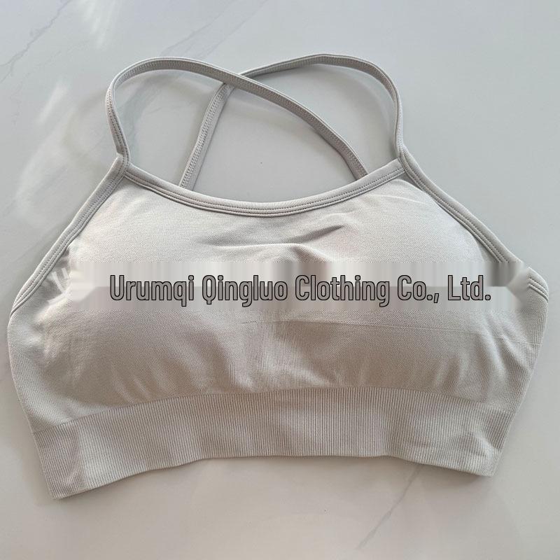 DFYNE Nahtloser Sport-BH mit Kreuzrücken aus Nylon-Spandex für Damen