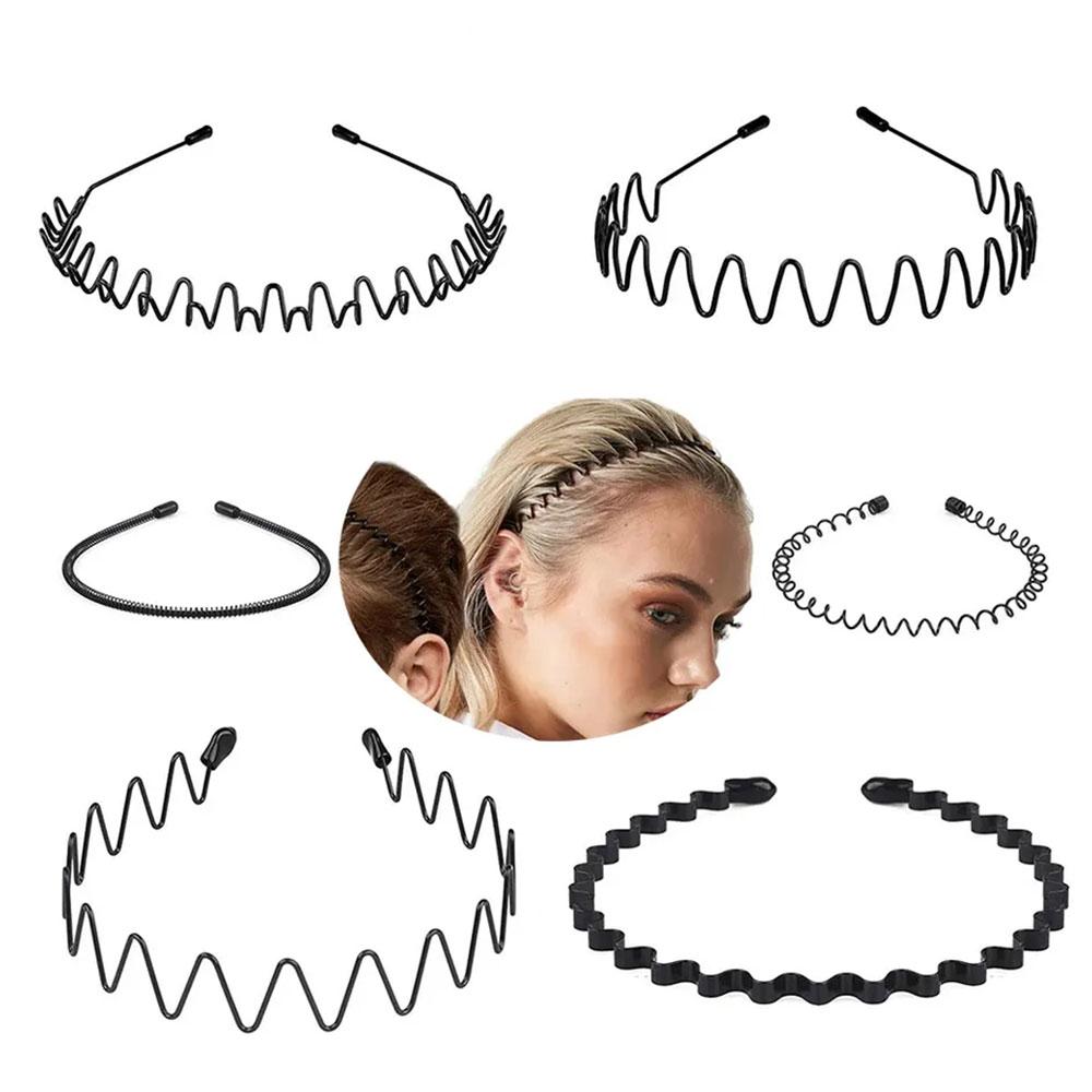 Fashion Wave Hairband for Men Women Korean Hair Hoops Unisex Wavy Hair Head Hoop Band Invisible Hair Clip Hair Accessories 1PCS