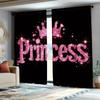 Glittering Crown Printed Curtains Pole Bag Bedroom Living Room Home Decoration Made Of Polyester Sitting Decor