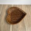 Simulation Rattan Heart-Shaped Woven Storage Basket Large Capacity Serving Display Basket  Desktop