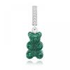         Nostalgia Bear Green Haze Pave Connector Silver                            