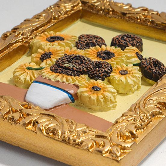 1/3/6 stk Verdensberømt maleri Kjøleskapsmagnet Hjemmekontor Kjøkken Skap Kjøleskap Resin 3D Oljemaleri Kunst Magnetisk Dekorasjon Ornament