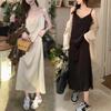New ArrivalS Open Run Women S Summer Beige And Black Strappy Long dreSS