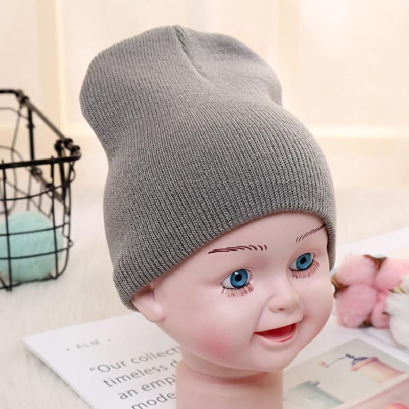 Wzcx Solid Color Korean Version Baby Boys Girls Hats Keep Warm Candy Colors Elasticity Children'S Knit Cap Beanie Hat