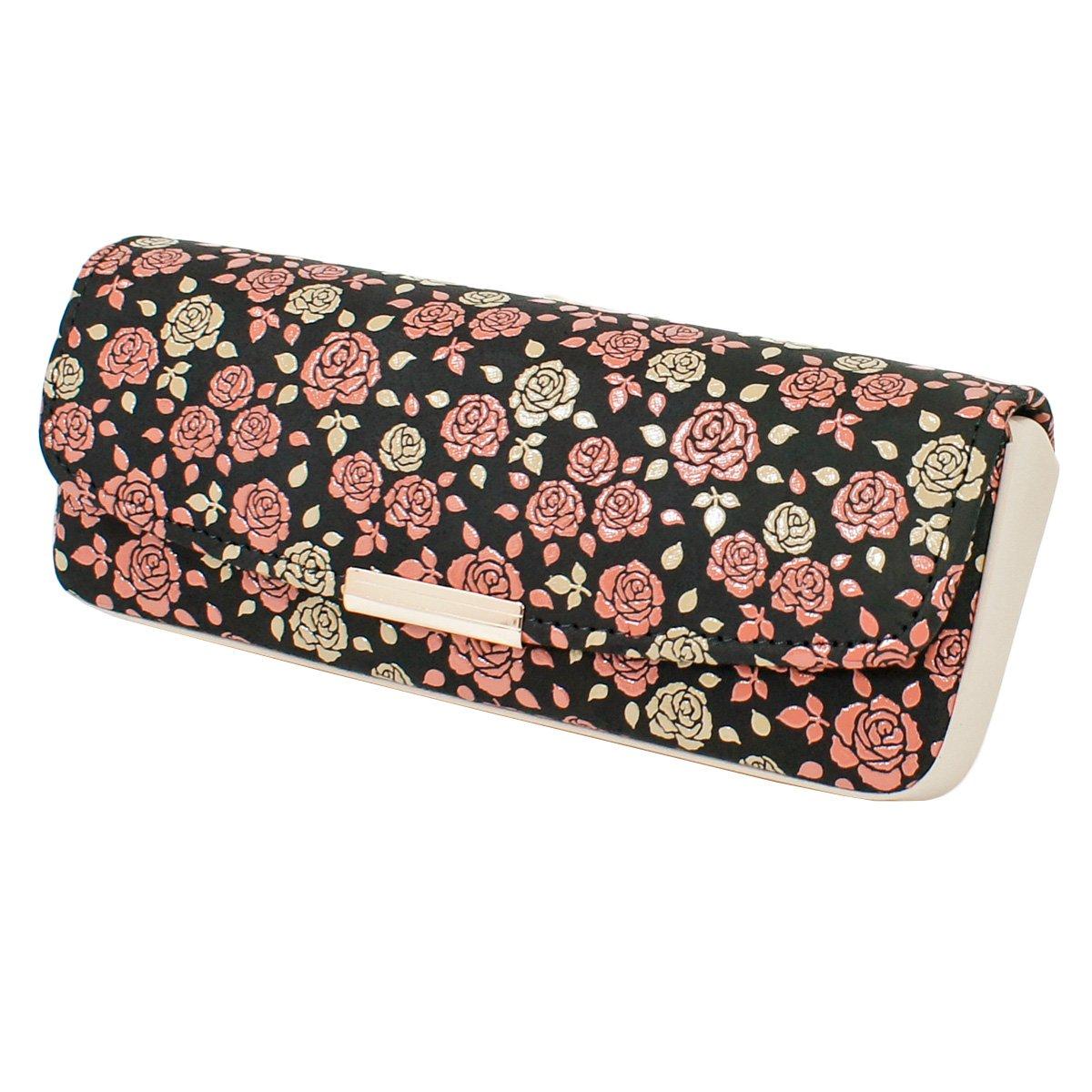 

Inden Glasses Case Deerskin Kaguwa Rose Petite Black x White Pink Lacquer 8407 [Indenya]