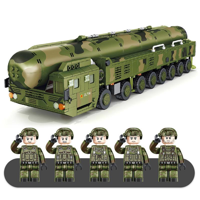 

Dongfeng 41 Intercontinental Missile Vehicle Assembles Building Blocks Gift For