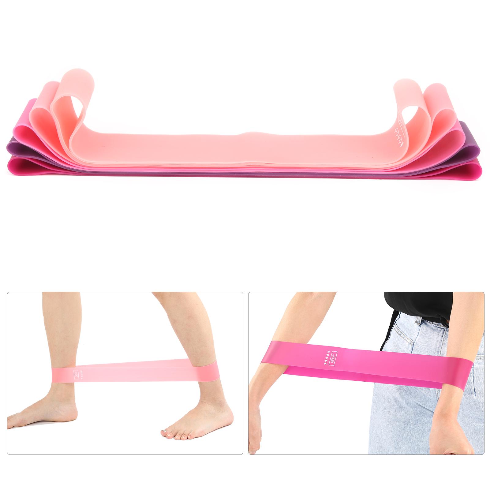 

5Pcs Resistance Fitness Exercise Bands Elastic AntiSlip Loop Bands for Legs Butts