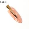 2Pcs No Crease Acrylic Hair Clips With Gold Metal Clasp And Marble Pattern Perfect For Daily Wear Party Hairstyling