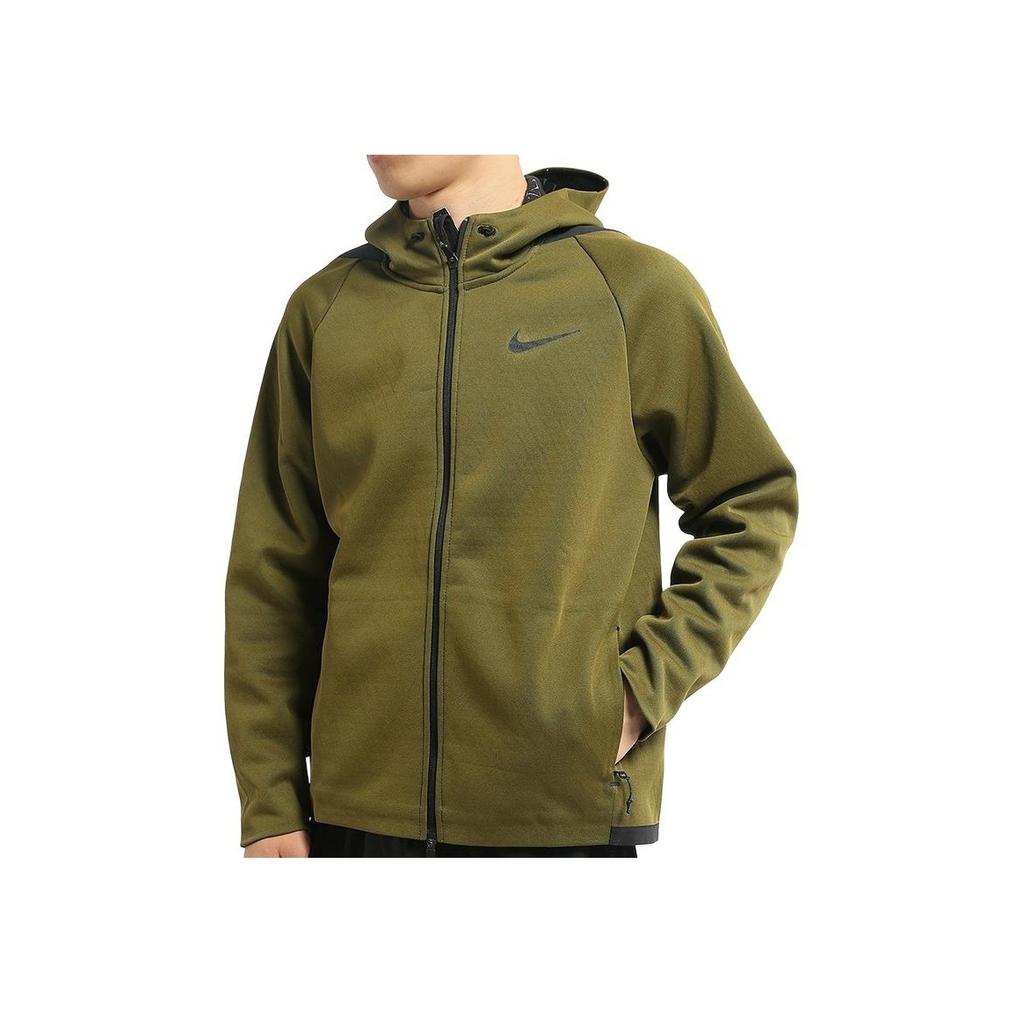 Nike Therma Mens Training Series Hooded Comfort Jacket Men Jackets Green 932037-395