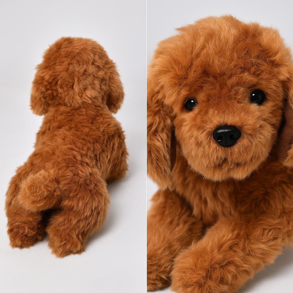 Lebensechter Teddybär Plüschtier Hund 15,7 Zoll Supergroße Simulations-Hundepuppe Weiche Kuschel-Beruhigungs-Puppe Weihnachtsgeschenk Heimdekoration