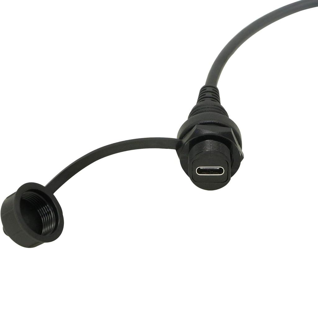 USB2.0 3.1 Type C Port Car Dashboards Panel Mount Cable Male to Female Extension for Boats Motorcycle