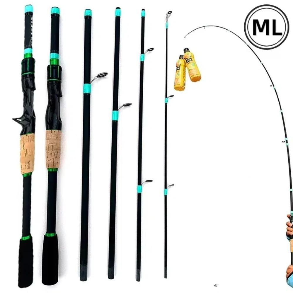 4 Sections Spinning Fishing Rod Spinning M Power Casting Fishing Rod Carbon Portable Carbon Fiber Fishing Pole M Power