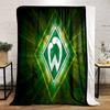 Green Diamond Logo Designed Flannel Blanket for Bedroom, Living Room, Sofa, and Nap
