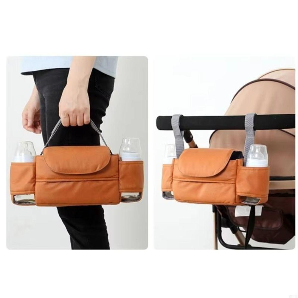 Large Capacity Stroller Hanging Bag Detachable Design Stroller Cup Holder  Casual Use