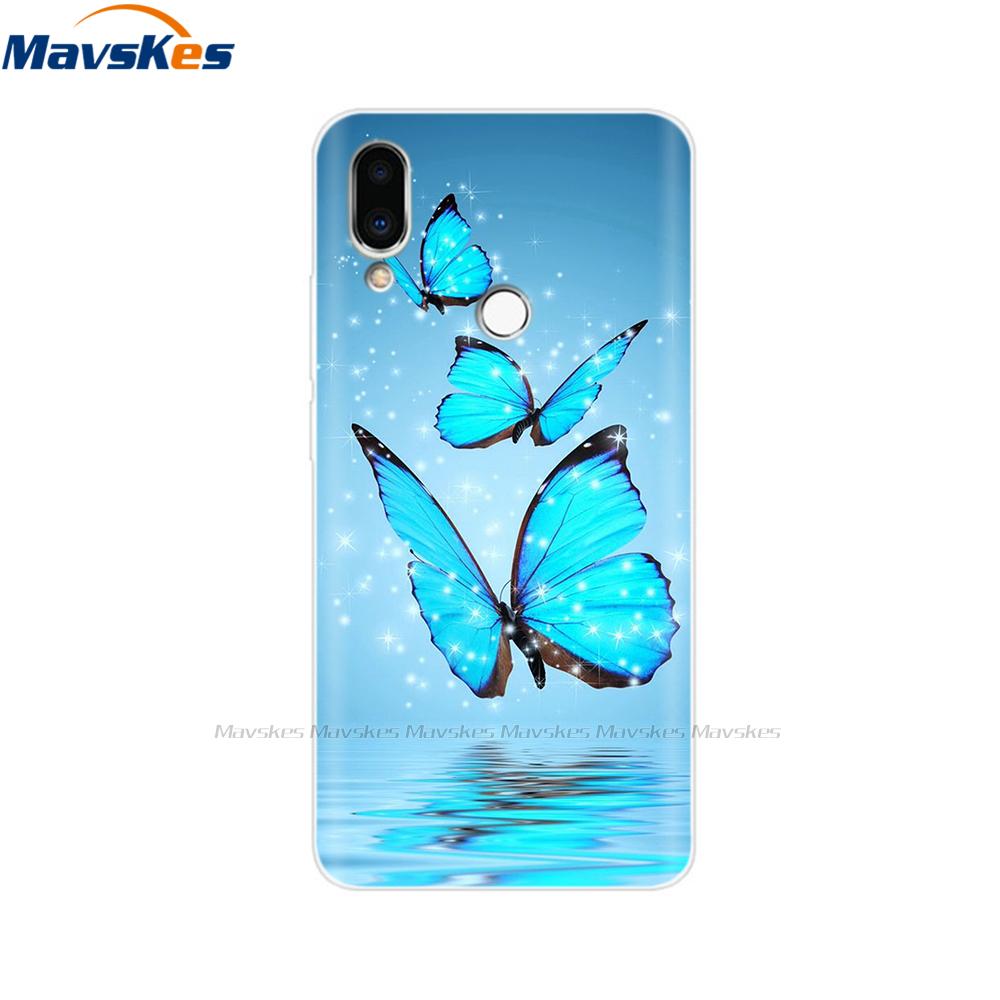 Soft TPU Case for Meizu Note 9 Cat Animal Flower Printed Protective Silicone Covers Phone Shells Bags Bumper for Meizu Note9