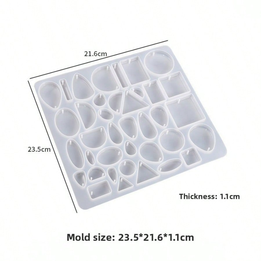 Crystal Epoxy DIY Mold Resin Necklace Pendant Silicone Mold Jewelry Making Mold