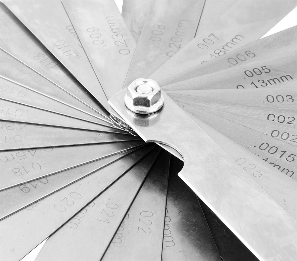 Feeler gauge 26 blades (0.04 - 0.63 mm) 65MN/stainless steel