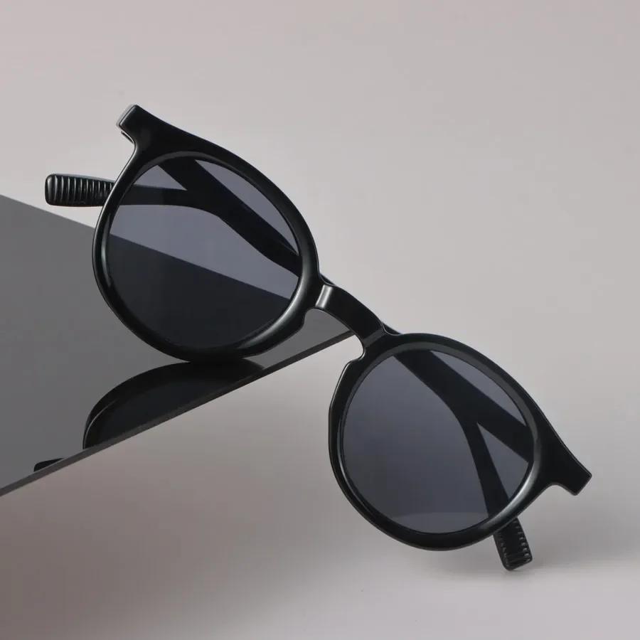 Luxury Sunglasses Women Men Round Mirror Lens Brand Designer Black Sun Glasses Trendy Eyewear Unisex Sexy Cool
