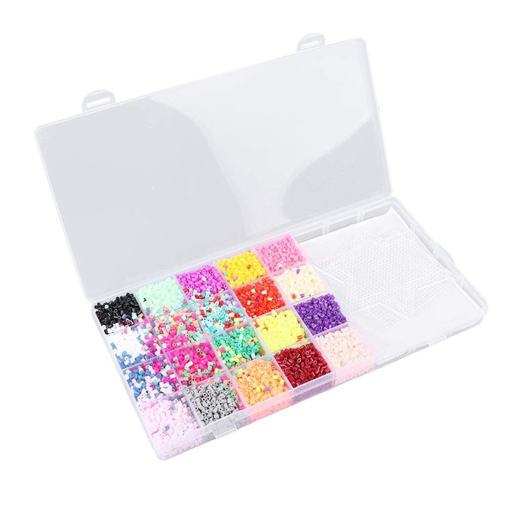 20 Colors Bead Fuse Kit 2.6mm Educational Mixed Colors DIY Bead Fuse Art Craft Toy for Children