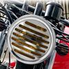 For Honda Gn125/Cg125 Modified Retro Universal Motorcycle 12V Black Shell Front Retro Round Headlight-A87Q