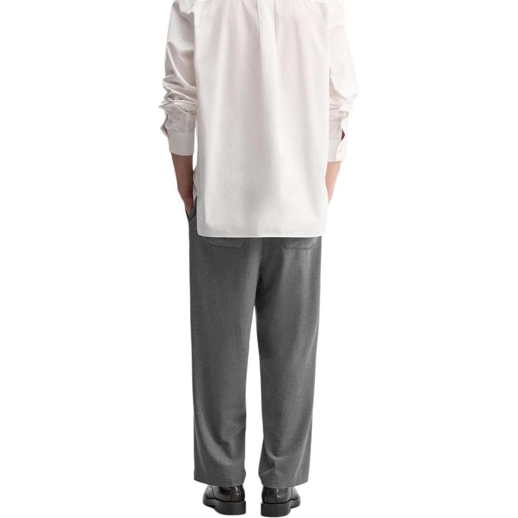 ZARA American Style Loose Solid Color Comfortable Drawstring Casual Pants Men bottoms Gray 07380107-35