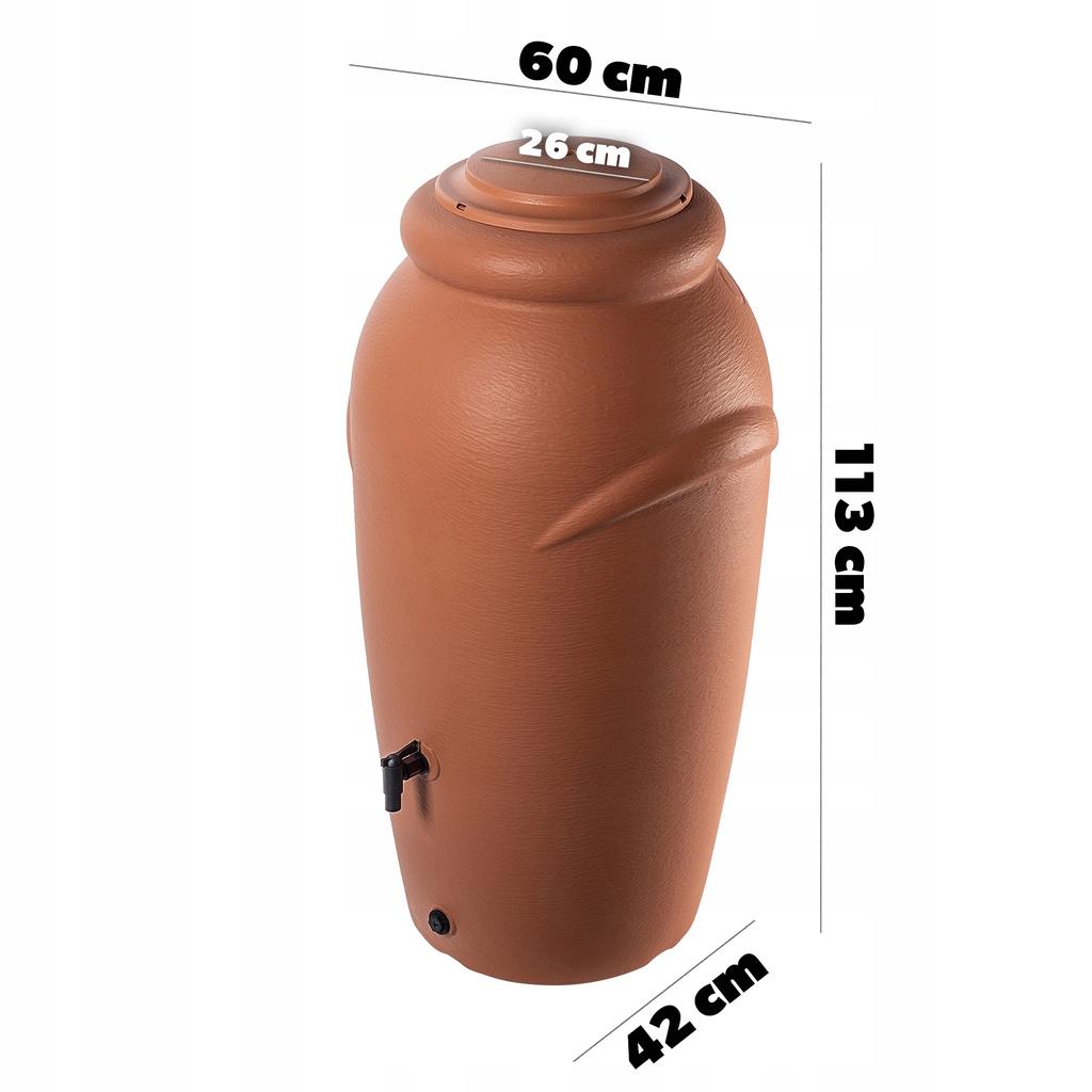KADAX Rainwater Tank 210L Water Barrel Container With Tap Pot Set