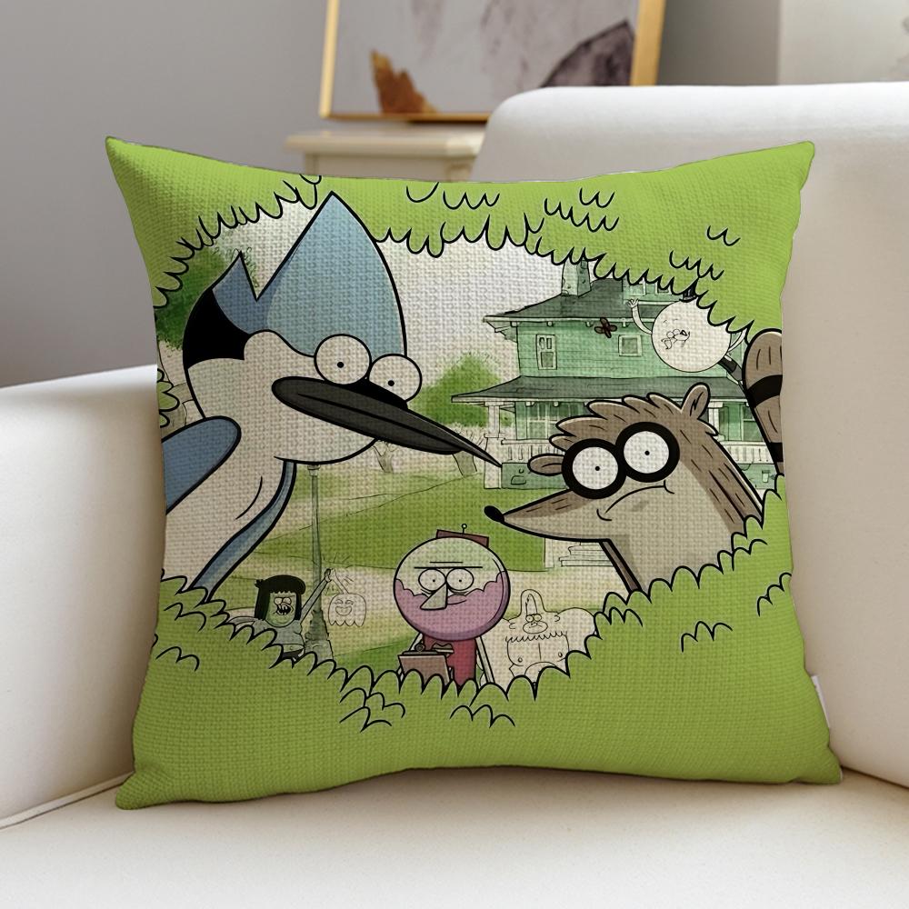 LaidBack RRegular ShowS Cushion Cover Breathable and skinfriendly linen pillowcase square removable and washable cushion