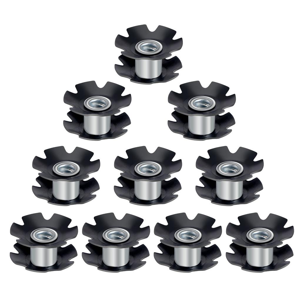 10Pcs Bicycles Headset Star Nut Mountain Bike Fangled Nut Front Fork Mount Core Fastening Bolts Easy To Install