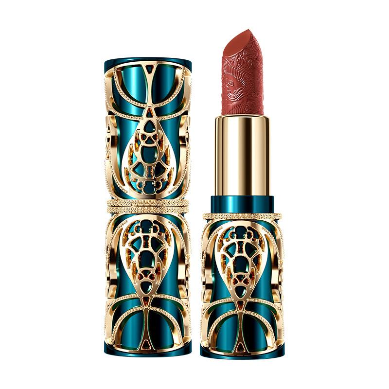 Makeup Lipstick Set Carved Nude Li Pstick Matte Velvet Long Lasting Easy To Color Non-stick Cup Lip Glaze