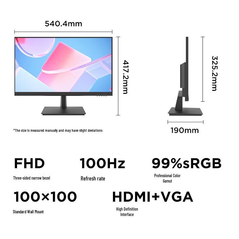 Lenovo XQ24e 23.8-inch 100Hz FHD Office Monitor CN plug (adapter included)