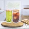 Beautiful Begonia Pattern Cup Reusable Glass Tumbler with Lid and Straw Perfect for Iced Coffee and Cold Beverages