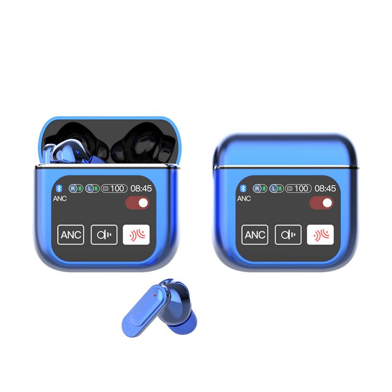 SE60 TWS Color Touch Screen Wireless Active Noise Cancellation IPX4 Waterproof Translation Earphone For IOS Android