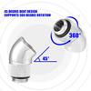 2PCS G1/4 Water Cooling Connector Silver Adapter Connector Fitting Adapter  Water Cooling System