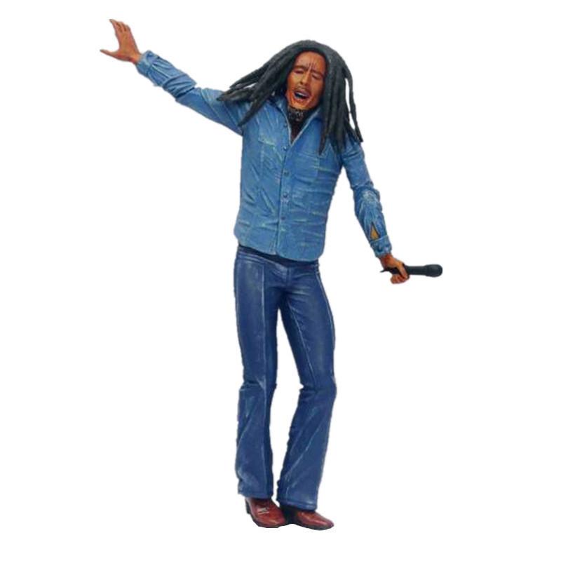 18cm PVC Bob Marley Sänger Figur Sammlerstück Spielzeug Mikrofon haltendes Modell Puppe