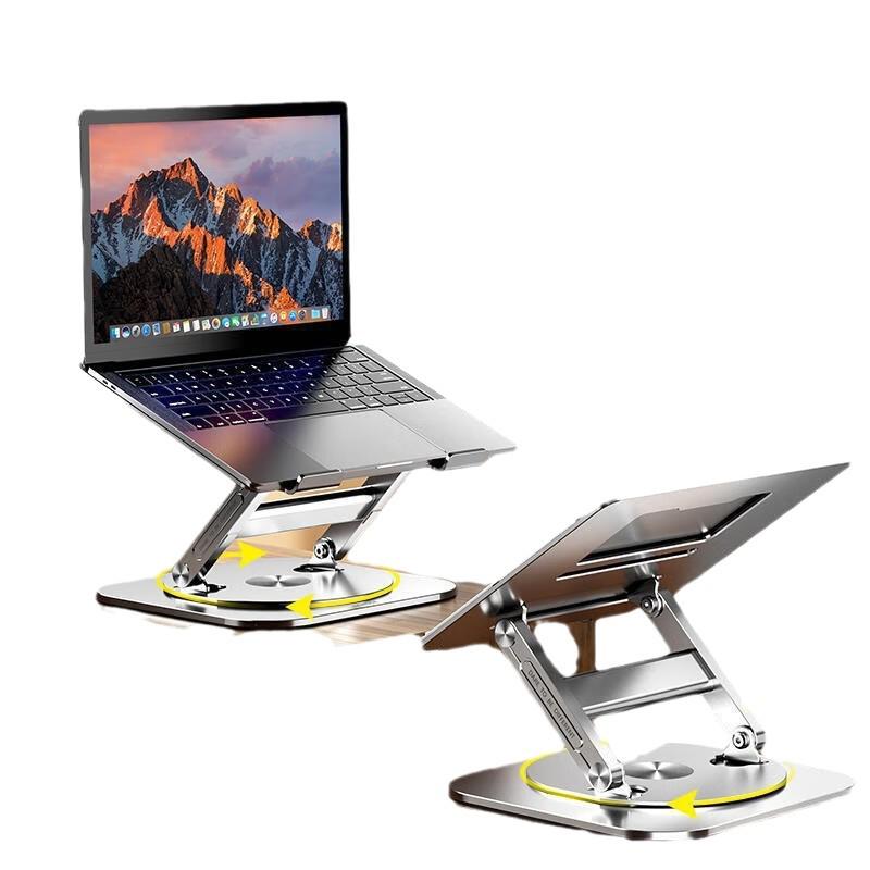 Third Gen Aluminum Alloy Folding, Height-Adjustable, Rotating Laptop Stand