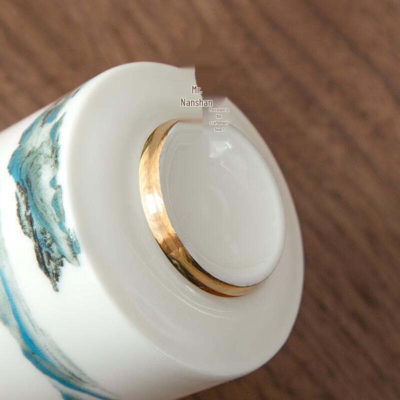 Qianli Jiangshan Ceramic Teacup Pair