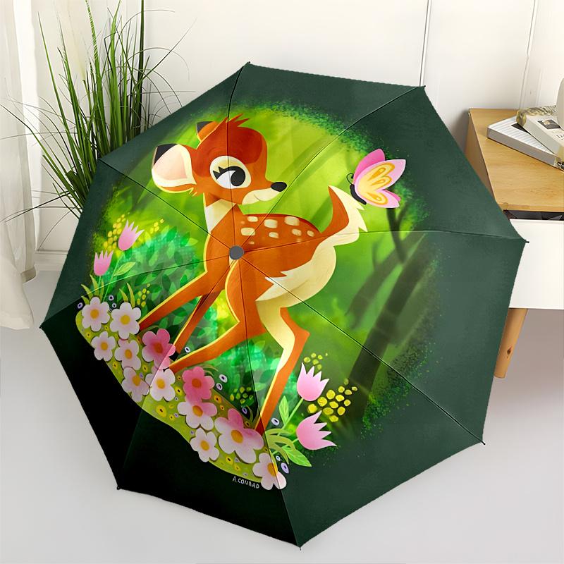 

Bambi, Butterfly Automatic Opening and Closing Umbrella - 8 Ribs Portable Folding Umbrella with Plastic Handle, Suitable for Leisure and Hal